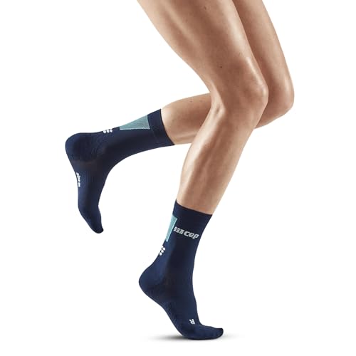 Image of CEP Ultralight Mid Cut Compression Socks (SS24), Blue /Light Blue, Women, SM