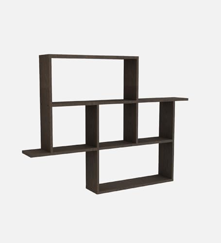Image of Cedric Multipurpose Modular Wall Racks /Shelves /Organiser /Decor Particle Board Wall Shelf (Number of Shelves - 6, Brown)