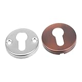 LIFKOME ステンレス製鍵穴保護カバー 不錆鋼ロックコアカバー 耐久性厚手設計 ドア デスク用交換可能キーホールカバー 家用ロック保護