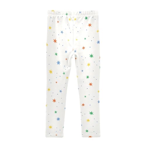 Naive Stars Pattern Design Girls Leggings,Workout Leggings for Girls Toddler Athletic Leggings Size for 3-10T2