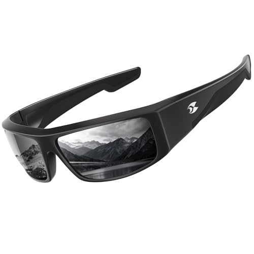 suoso Polarized Fishing Sunglasses for Men: Women UV400 Protection Wrap Around Sports Sun Glasses for Golf Driving Cycling