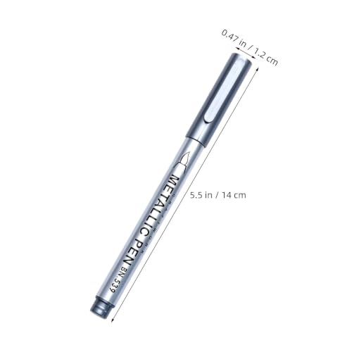 DIYEAH 20pcs Silver Metallic Markers for Card Making and Scrapbooking with Fine Tip, Smooth Writing Paint Pens for Signing, Versatile for Multiple Surfaces in Classroom and Creative - Image 7