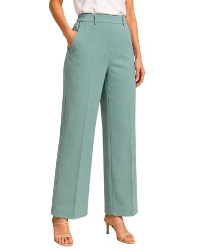 SaintX Women's Wide Leg Pants | Easy Care, Wrinkle Free, Ultra-Fl...