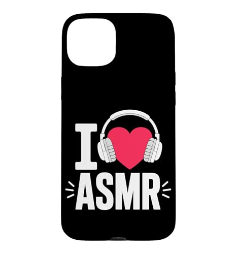 I Love ASMR �L���[�g �n�[�g �w�b�h�z�� �I�[�f�B�I �����b�N�X �X�}�z�P�[�X iPhone 15 Plus �p