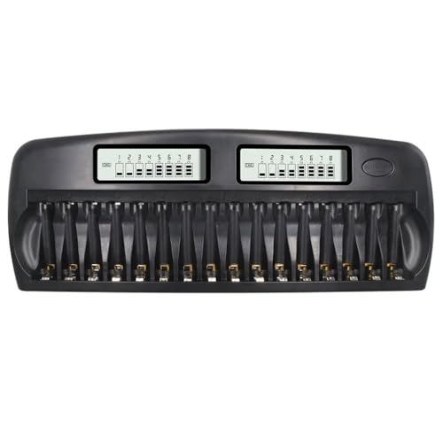 Chargeur de batterie 16 emplacements pour vider et recharger vos piles AA AAA