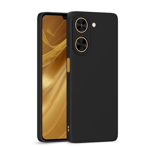 Image of Outlouders Back Cover for Poco C71 / Redmi A5 | Camera Protection | Durable Soft Matte Silicone Bumper Case (Black)