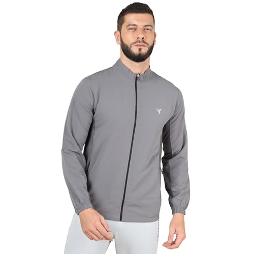 Image of TECHNOSPORT Men's Solid Polyester Techno Lite Jacket With SPF50+ And Microbial Properties