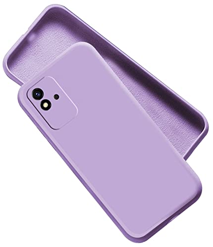 Image of A rtistque Liquid TPU Silicone Matte Shockproof Flexible with Camera Protection Soft Back Cover Case for Realme Narzo 50i - Purple