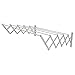 Amig | Étendoir Mural Extensible 130 | Modèle 1 | Fabriqué en Aluminium Haute Résistance | Finition en Acier Inoxydable | 130x14x3 cm | Séchoir à Linge Pliable | Étendage extérieur Mural