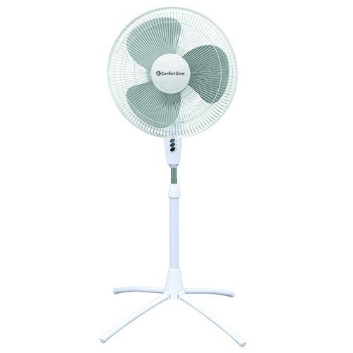 Comfort Zone CZST161BTE 16  Pedestal Fan (16  Fan with Extended 9 ft Cord)