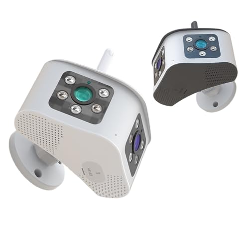 Camaras de vigilancia sin cables Cámara de seguridad Binocular 4K, protección de seguridad for exteriores, 8MP, HD, , cámara de vigilancia CCTV, ángulo ultraancho de 180 °, hogar inteligente, 1 Uds. p