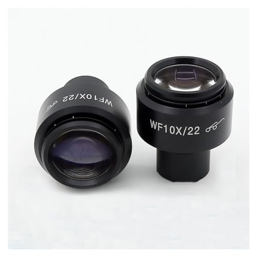 Microscope Adjustable WF10X/22mm Biological Microscope Eyepiece Wide Angle Lens(2PCS)