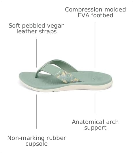 Image of REEF Santa Ana Womens Flip Flop, Arch Support, Water Friendly, Non Marking Outsole