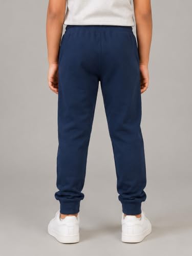 Image of KiddoPanti Boys Solid Fleece Track Pants | Cotton Poly Fleece Fabric | Ankle Length Bottom Rib | 2 Front Patch Pocket | Elastic Waist & Drawcord | Jogger Track Pants for Boys