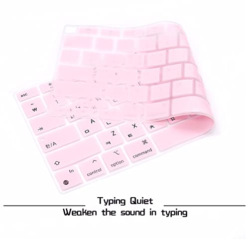 Hrh J141-A2337USKOREANLIGHTPINK Ultra Thin Korean Language Silicone Keyboard Cover Skin thumb #3