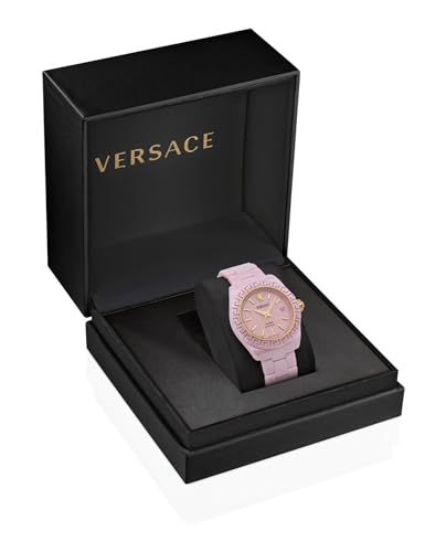 Versace DV One Collection Luxury Womens Watch Timepieces with a Pink Bracelet and Dial Featuring a Pink Ceramic Case4