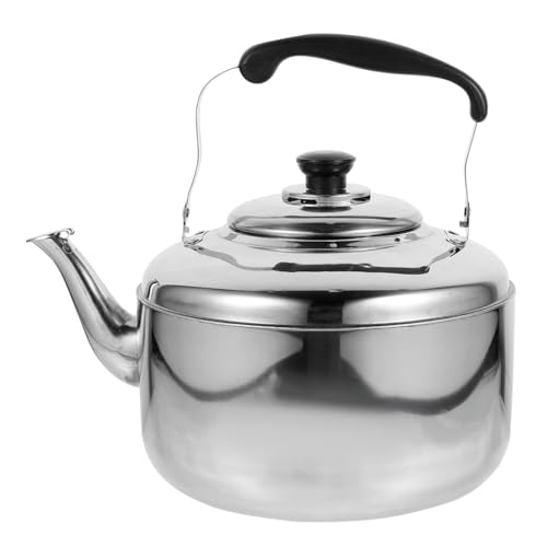 Zerodeko Hervidor de Agua Acero Inoxidable Capacidad Grande con Silbido para Estufas Gas y Cocinas Inducción Mango Antiescaldaduras Diseño Calentamiento Uniforme