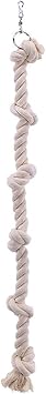 Bird Rope Perches Birdcage Swing Toy for Parrots Birdcage Swing Climbing Cotton Rope Standing Bungee Toy Accessory for Parrots, Cockatiel, Lovebird, Budgie