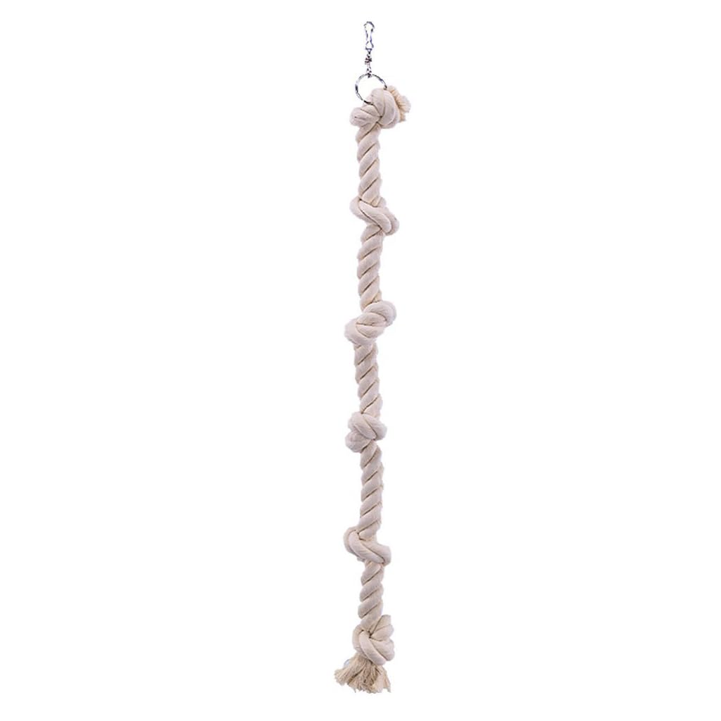 CHIZISX Bird Toy, Cotton Rope with Knots, Cage Hanging Swing, Parrot Bungee Toy, 15.74in, For Birds, Indoor Use, Climbing Activity