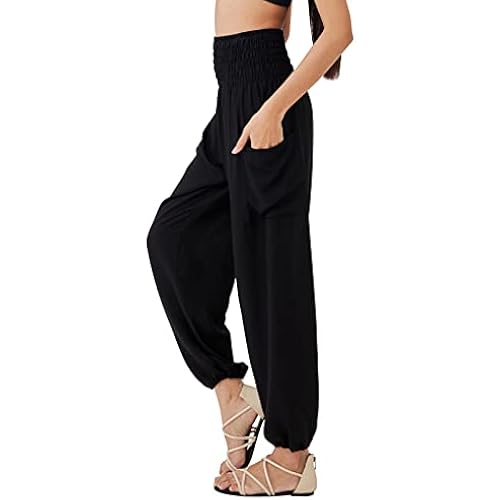 Joob Joob Boho Pants for Women - Hippie Harem Pants Women - Womens Yoga Pants – Comfy Bohemian Flowy Hippie Clothes