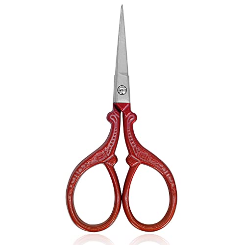 BIHRTC Embroidery Scissors Small 3.6Inch SStainless Steel Sharp Tip Scissors Shears Crafting Sewing DIY Tools for Handicrafts Needlework Household Threading Cross Sticth