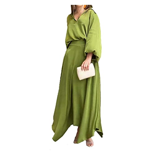 Survêtement femme vert taille haute pour camoufler les formes en XL