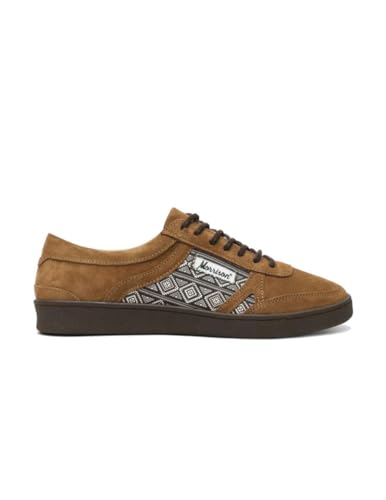 Chaussures unisexes Morrison Shelby marron taille 45 en toile et cuir