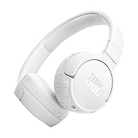 JBL Tune 670NC, Adaptive Noise Cancelling with Smart Ambient, Bluetooth 5.3 with LE Audio*, JBL Pure Bass Sound, Customize Your Listening Experience, Hands-Free Calls with VoiceAware, White