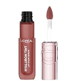 L'Oreal Paris Hyaluron Tint Lip Stain Serum, Long Lasting, Hydrating Lip Makeup Infused with Hyaluronic Acid, 640 Tea Time (Corally Brown Nude)