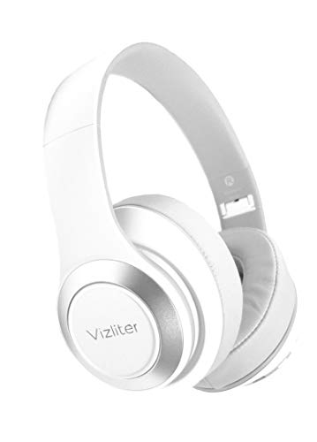 Vizliter Bluetooth Headphones, TWS Deep Bass Wireless Headphones 5.0 with Built-in Mic Soft Earmuffs LED Lights, Smart Phones, PC, TV, Travel, Gym Workout, Gaming, Noise Cancelling (White Grey) Vizliter Bluetooth Headphones, TWS Deep Bass Wireless Headphones 5.0 with Built-in Mic Soft Earmuffs LED Lights, Smart Phones, PC, TV, Travel, Gym Workout, Gaming, Noise Cancelling (White Grey)