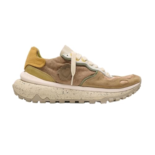 Chacrona Metta Lino Whitewisp - Casual Sneakers for Men & Women - Comfortable & Durable Leather and Linen Sneakers