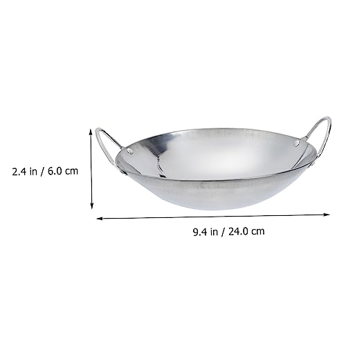 Wok de Acero Inoxidable con Doble Asa 2Pcs miniatura 6