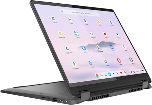 Image of Lenovo IdeaPad Flex 5i Chromebook Plus 2-in-1 Laptop, 14 inch WUXGA Touchscreen, Intel 6-Core i3-1315U, 8GB RAM, 128GB eMMC + 128GB SD Card, Intel UHD Graphics, Wi-Fi 6, Backlit, Chrome OS (Renewed)