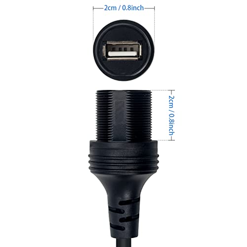 Cable USB 2.0 con hebilla de fijación para montaje empotrado en salpicaderos 3