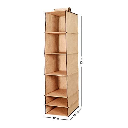 Image of Hanging Organizer (Beige, Pack of 1 (6 Shelf))