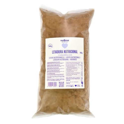 Levadura nutricional en copos 500 gr | Alto en proteínas y vitamina grupo B | Low carb | Keto | Vegano y vegetariano | Alto contenido en fibra