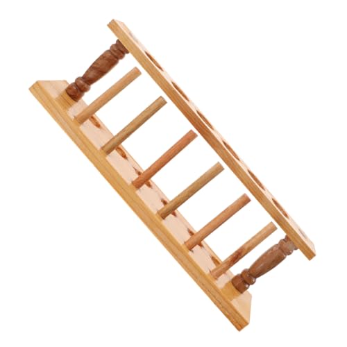 DECORNIJIA 木製試験管立てラック柱 耐久性ある木材製で 実験室用ラボチュー