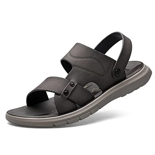 Leather Sandals Men's Casual Beach Shoes No Slip Men Sandal Sandalis De Hombre Sandalen Sandale Homme Zandalias(40)