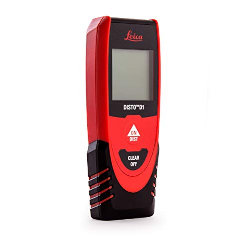 Leica DISTO D1: Medidor láser de distancia sencillo y fácil de usar con Bluetooth (se conecta a aplicaciones), uso en interiores con un alcance de 40 m