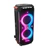 JBL PartyBox 710 -Party Speaker with Powerful Sound, Built-in Lights and Extra Deep Bass, IPX4 Splash Proof, App/Bluetooth Connectivity, Made for Everywhere a Handle Wheels (Black)