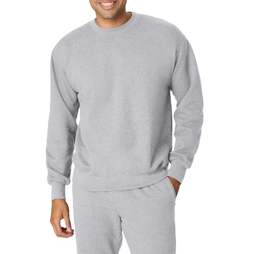 Hanes Men's Ultimate Cotton Heavyweight, Light Steel, Small