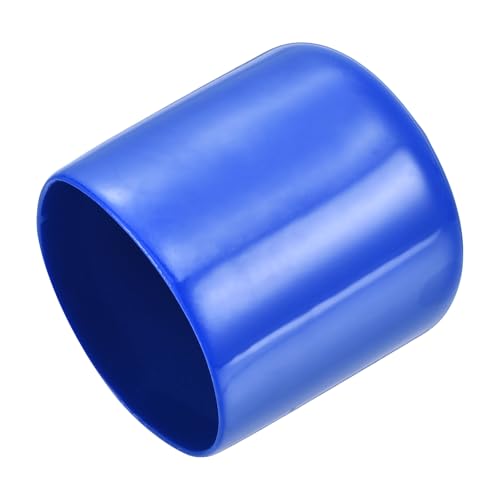 Image of uxcell 4pcs Rubber End Caps 40mm(1 9 /16 inch) ID Vinyl Round Tube Bolt Cap Cover Screw Thread Protectors Blue, 40mm Height