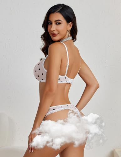 Image of Avidlove Wireless Lace Lingerie Set Floral Print Bra and Panty Sets 2 Piece