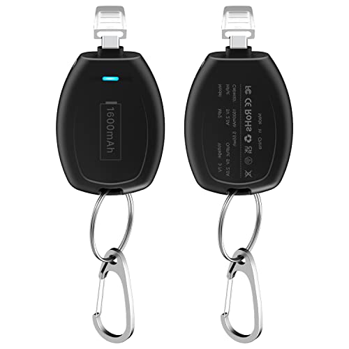 Jdirldl Keychain Portable Charger For Andriod, 1600Mah Mini Power Emergency Pod, Ultra-Compact External Fast Charging Usb C Power Bank Battery Pack,For Usb C Handsets And More, #TOP1