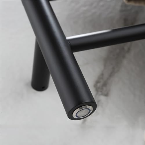Sèche-serviettes électrique noir 304 inoxydable au design mural épuré - 3