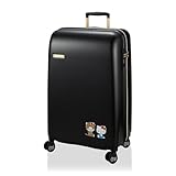 [シフレ] スーツケース Lサイズ カップホルダー付き SA21.ブラック モンチッチ×ハローキティ