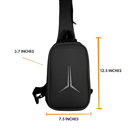 Anti Theft Crossbody Sling Bag Chest Bag Shoulder Bag for Travel and Hiking Cycling for Men and Women – Multifunctional Waterproof Sports Backpack, Adjustable Strap (Black)4