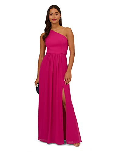 Image of Adrianna Papell One Shoulder Chiffon Gown