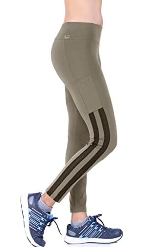 Image of Women's JUST-Dry Ankle Length Gym Workout Yoga Fitness Active Sports Pants