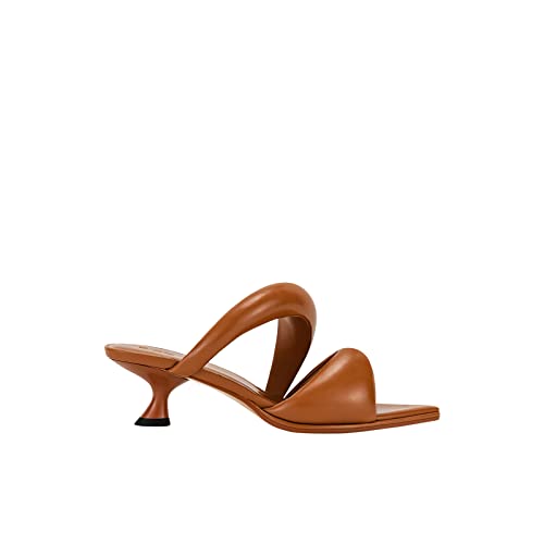Jw Pei Women's Sara Mule Heeled Sandals (Caramel Brown) #TOP6
